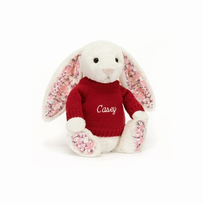 Jellycat Blossom Cherry Conejo with Red Jumper | BSXE-24639